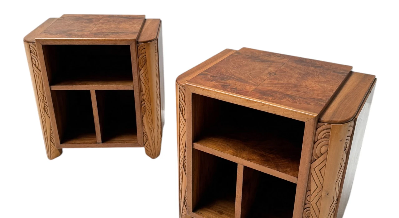 Two Art Deco Cabinets or Bed Side Tables, 1930s